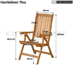 Teak Sitzgruppe Fano und Pisa 1-4 Personen mit Klappfunktion