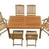 Teak Sitzgruppe London und Portofino 1-8 Personen