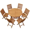 Teak Sitzgruppe Rondo und Vitello 6-8 Personen mit Ausziehfunktion