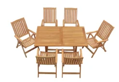 Teak Sitzgruppe Tivoli und Pisa 4-10 Personen mit Ausziehfunktion