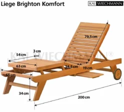 Teak Sonnenliege Komfort