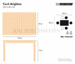 Teak Tisch Brighton rechteckig