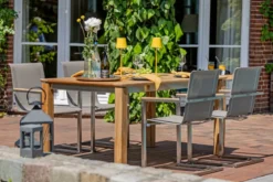 Teak Tisch Edelstahl Triton