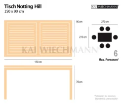 Teak Tisch Notting Hill 150 cm