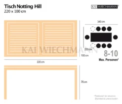 Teak Tisch Notting Hill 220 cm