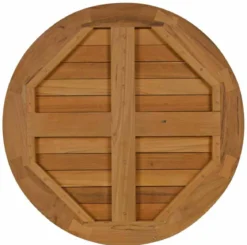 Teaktischplatte rund 60 cm Durchmesser