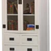 Vitrinenschrank antikweiß