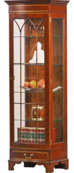 Vitrine 1-türig Bow Mahagoni