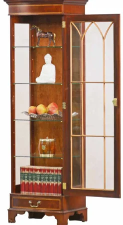 Vitrine 1-türig Bow Mahagoni
